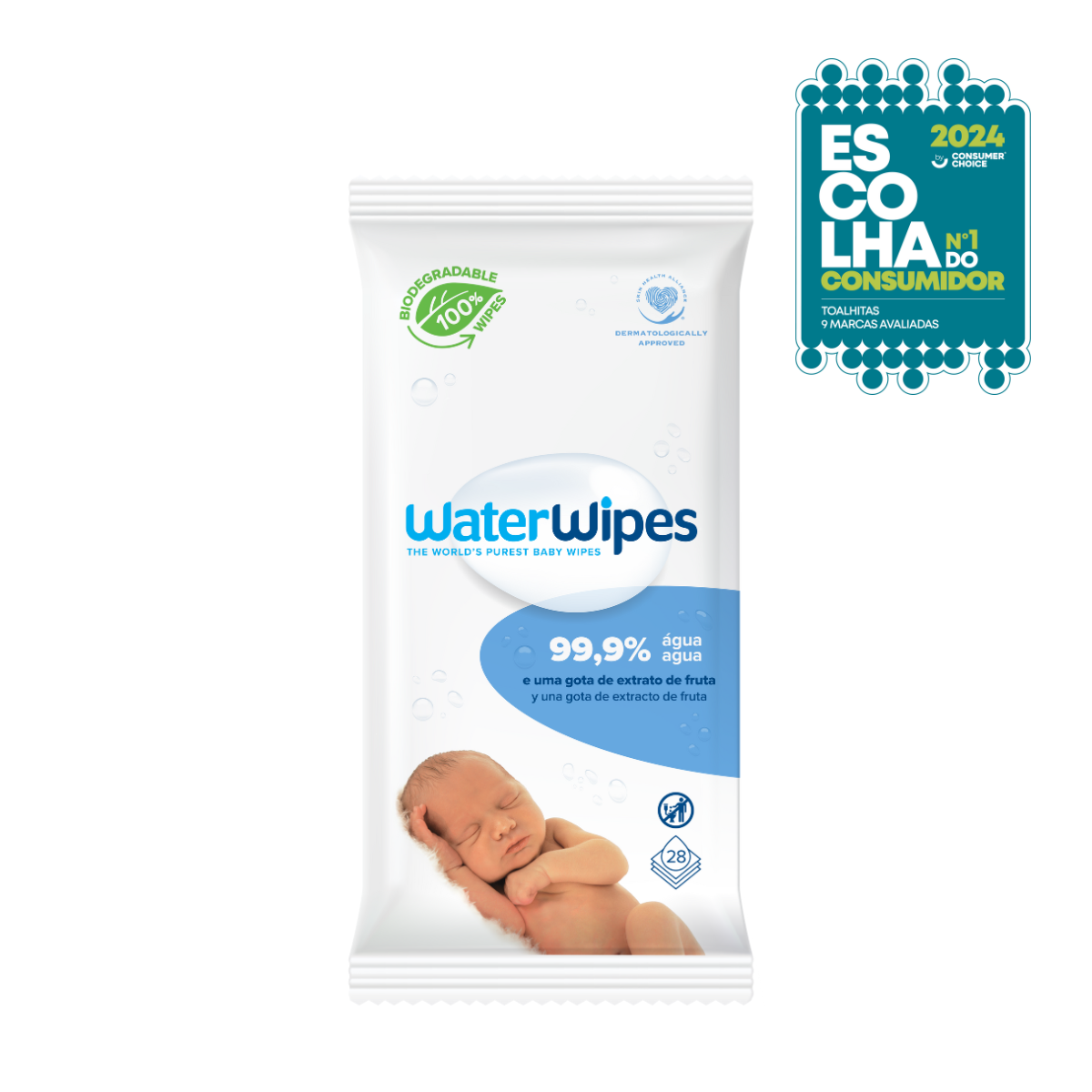 Toalhitas Bio - 28 unidades WaterWipes