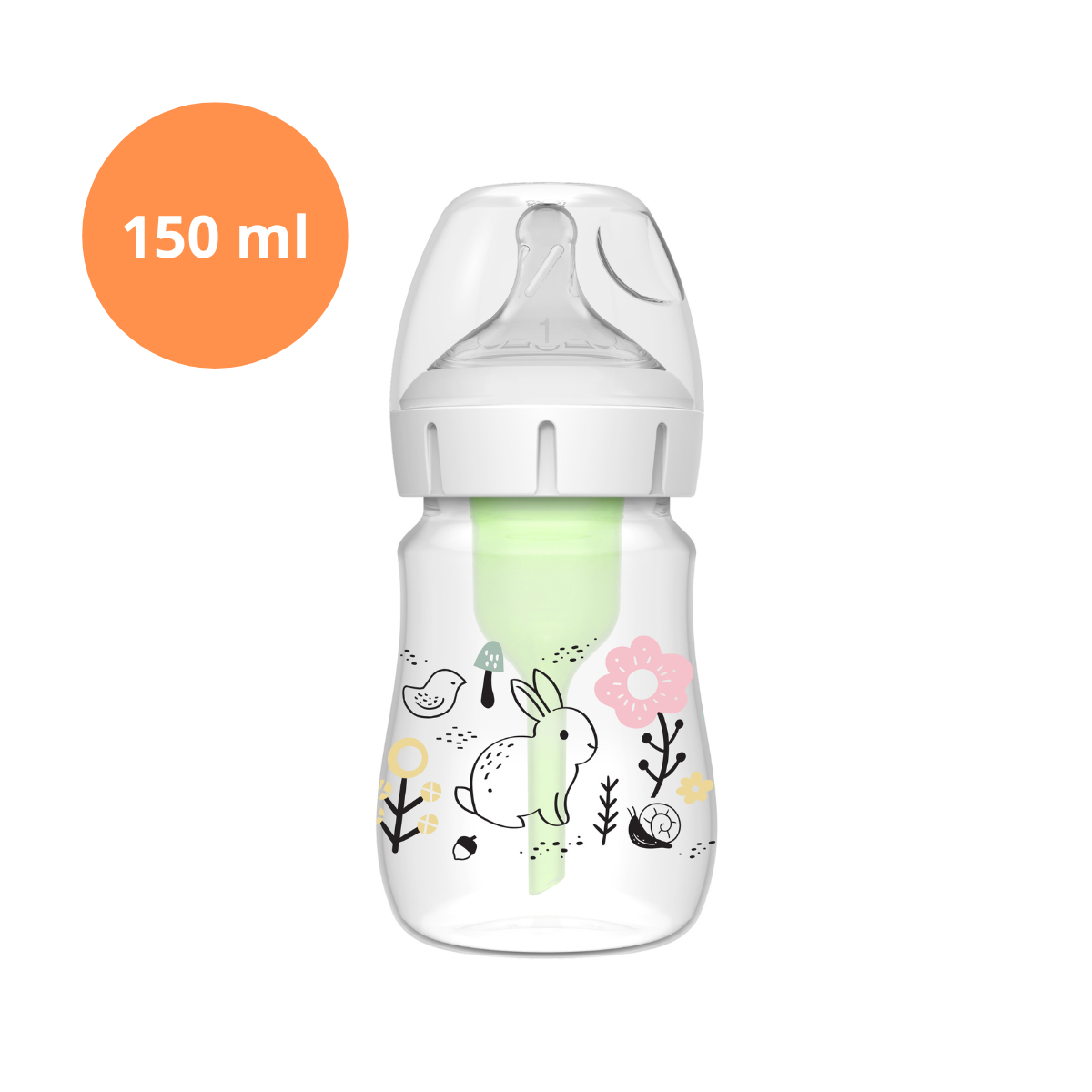 Biberão Options+ PP Boca Larga Bosque, 150ml Dr. Browns