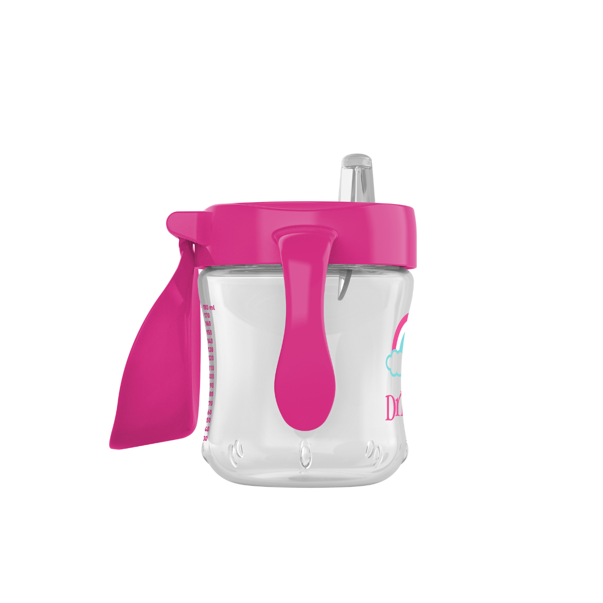 Copo Transição Bocal Macio Rosa, 180ml, Dr. Browns