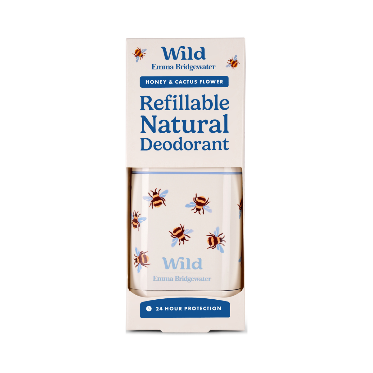 Desodorizante Natural Abelhas Mel e Flor de Cacto - 40g Caixa e Recarga, WILD