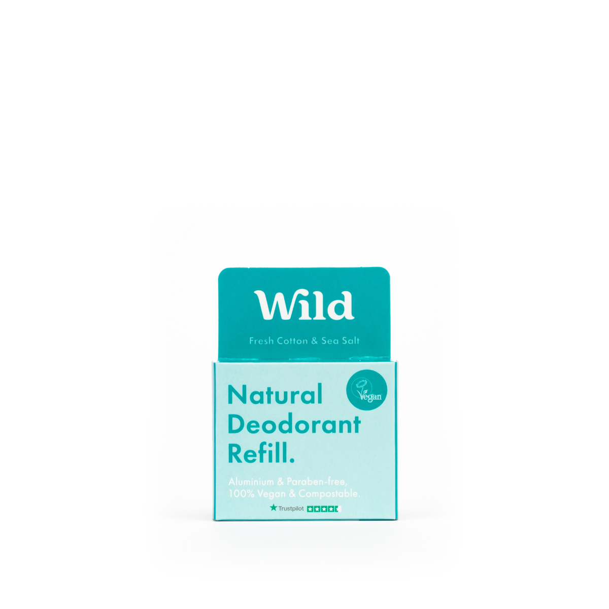 Desodorizante Natural Algodão Fresco e Sal Marinho - 40g Recarga WILD