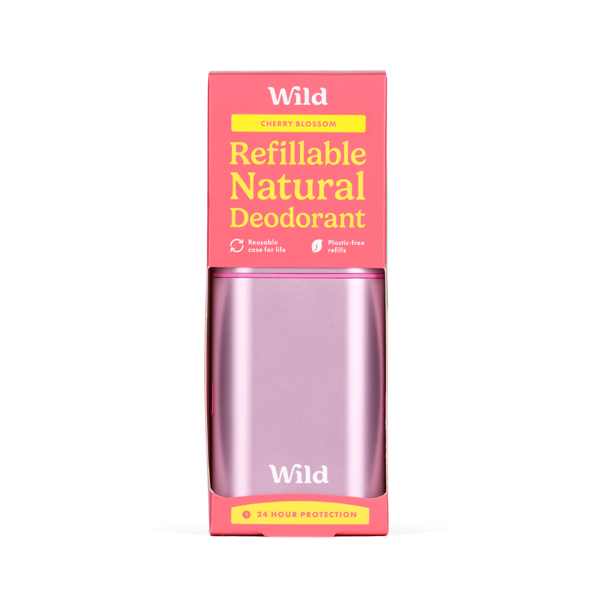 Desodorizante Natural Flor de Cerejeira - 40g Caixa e Recarga WILD