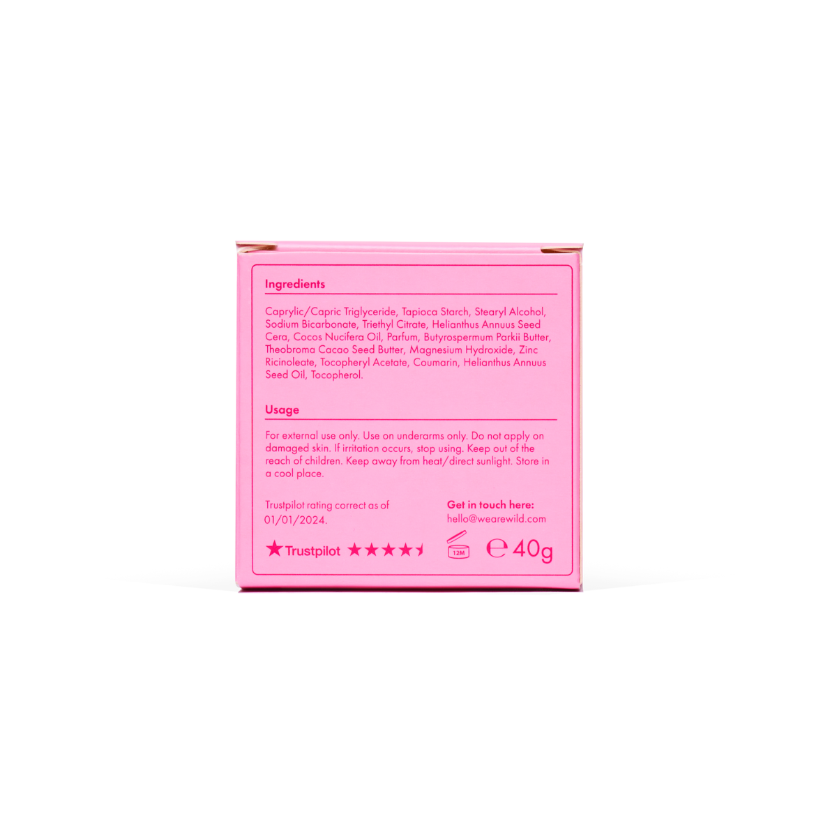 Desodorizante Natural Flor de Cerejeira - 40g Recarga WILD