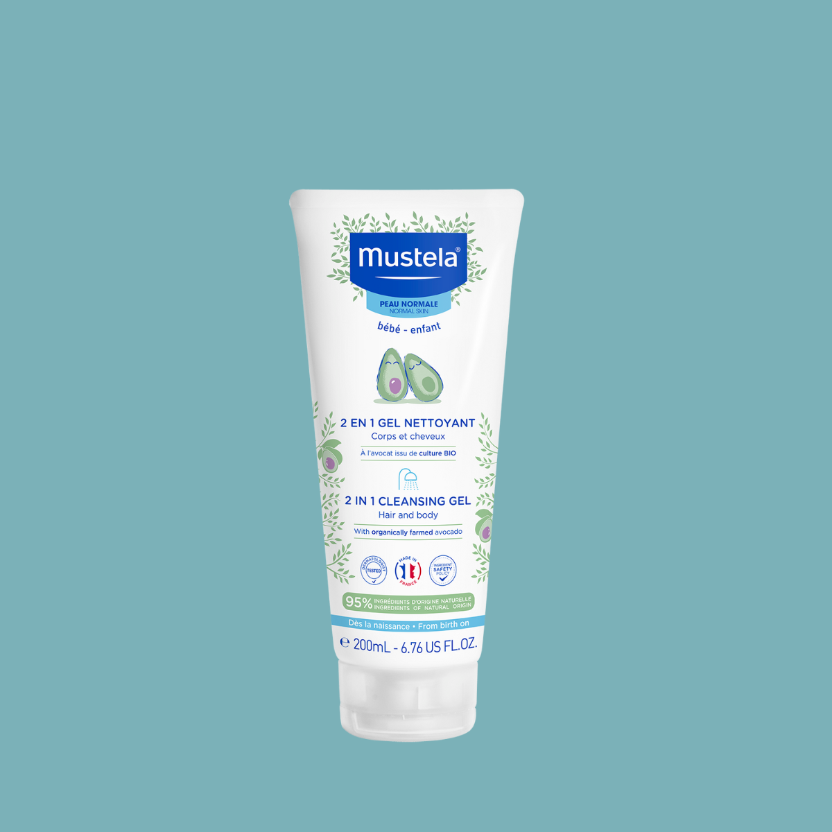 Gel 2 em 1 Corpo e Cabelo, 200ml, Mustela