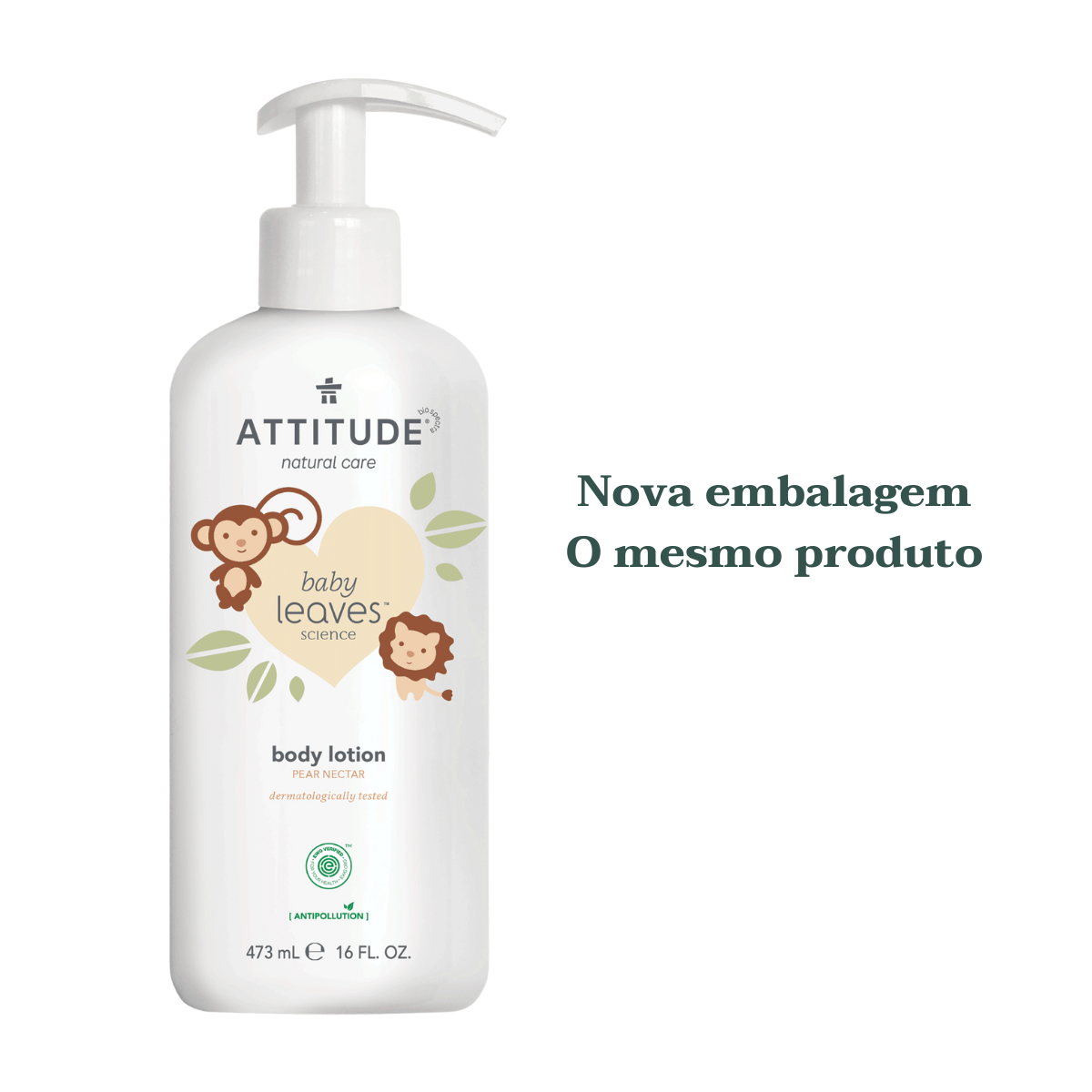 Loção de Corpo, Baby Leaves - Néctar de Pêra, 473ml Attitude