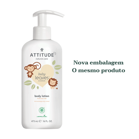Loção de Corpo, Baby Leaves - Néctar de Pêra, 473ml Attitude