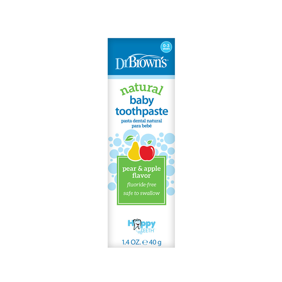 Pasta de Dentes Natural Pêra e Maçã 40g, Dr. Browns