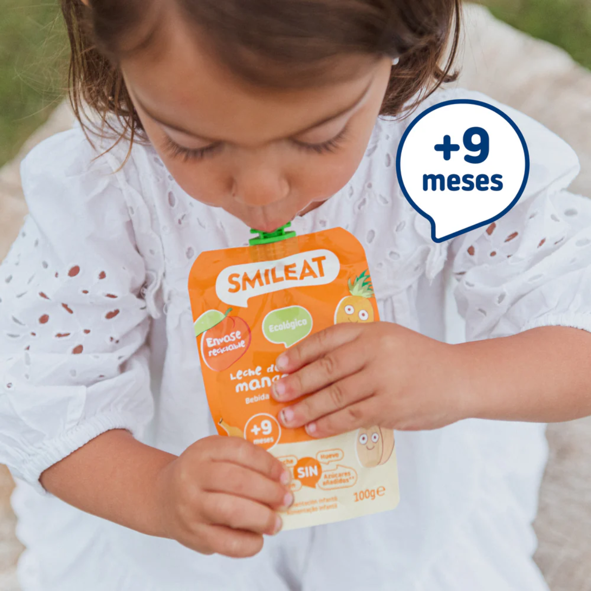 Saqueta Bebida de Amêndoa, Ananás e Manga Biológico, 100g Smileat