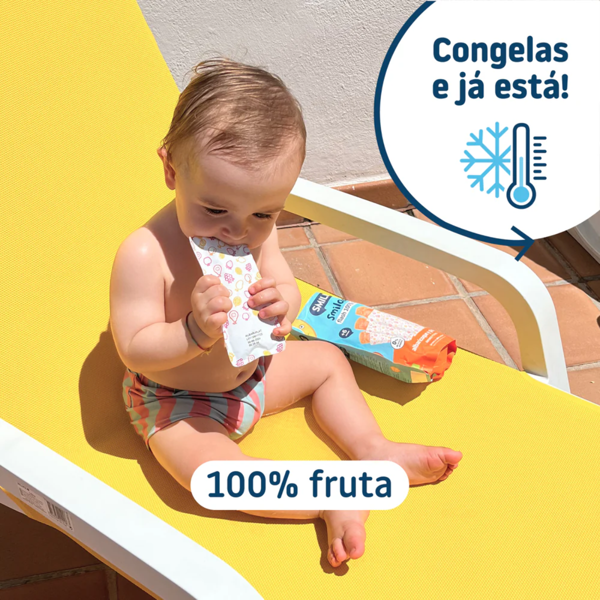 Smilados Pêra e Pêssego Biológico - 5 uni. x 50g. Smileat