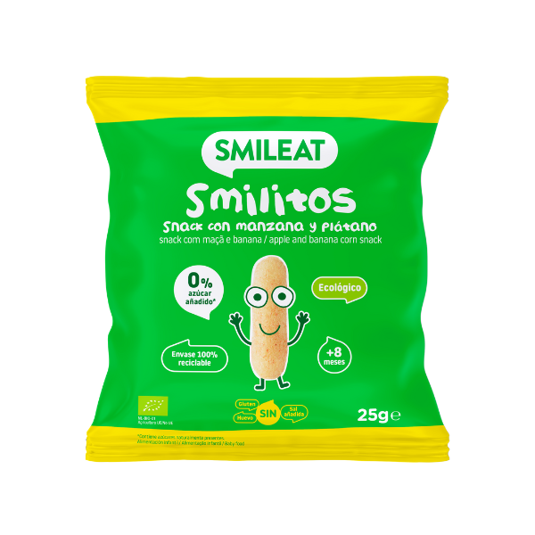 Snack Smilitos Milho com Maçã e Banana Biológico, 25g Smileat