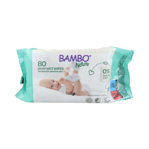 Toalhitas sem Perfume - 80 unidades Bambo Nature