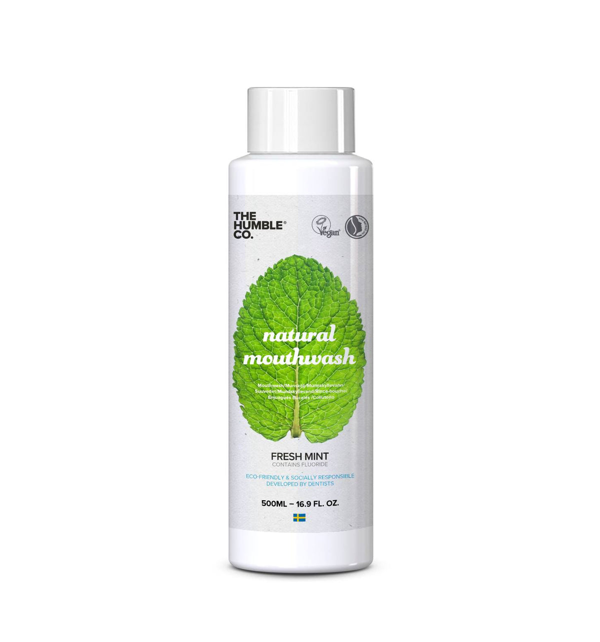 Elixir Bucal com Flúor - Sabor Menta Fresca, 500ml The Humble Co.