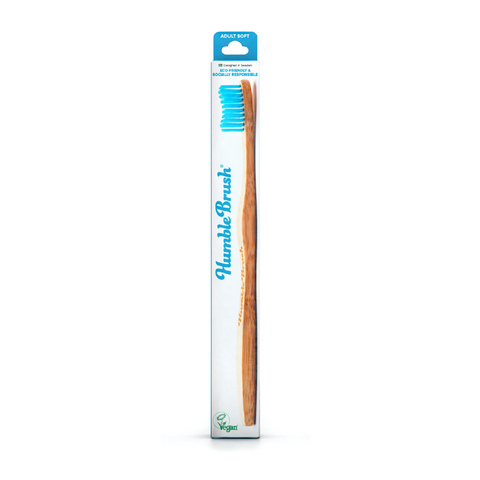 Escova de Dentes Suave em Bambu - Azul The Humble Co.