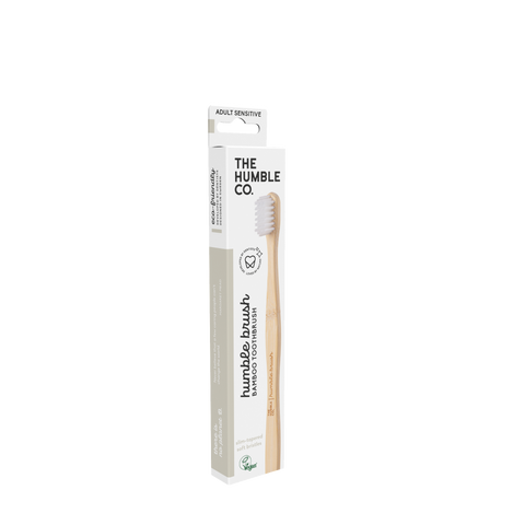 Escova de Dentes em Bambu para Dentes e Gengivas Sensíveis - Branco The Humble Co.