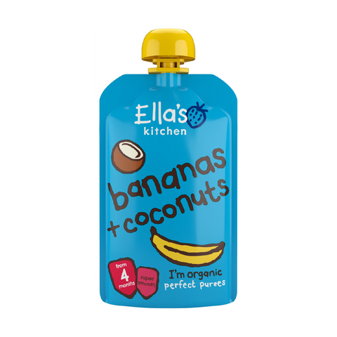 Puré de Fruta: Banana e Leite de Coco, 120g Ellas Kitchen