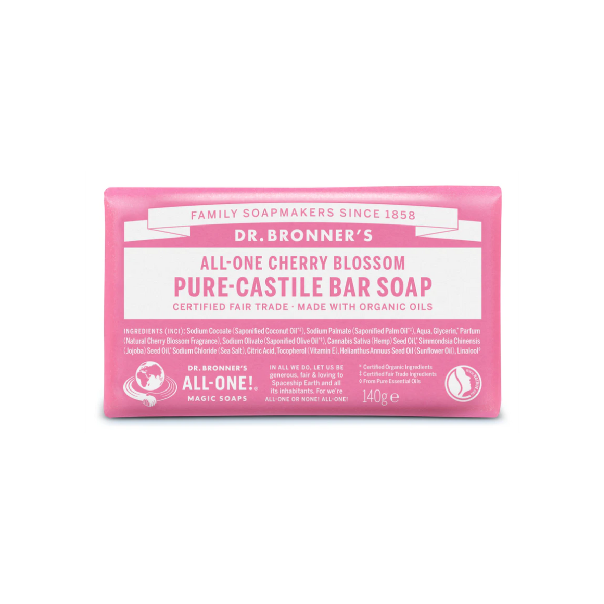 Sabonete Biológico - Aroma Flor de Cerejeira, 140g Dr. Bronners