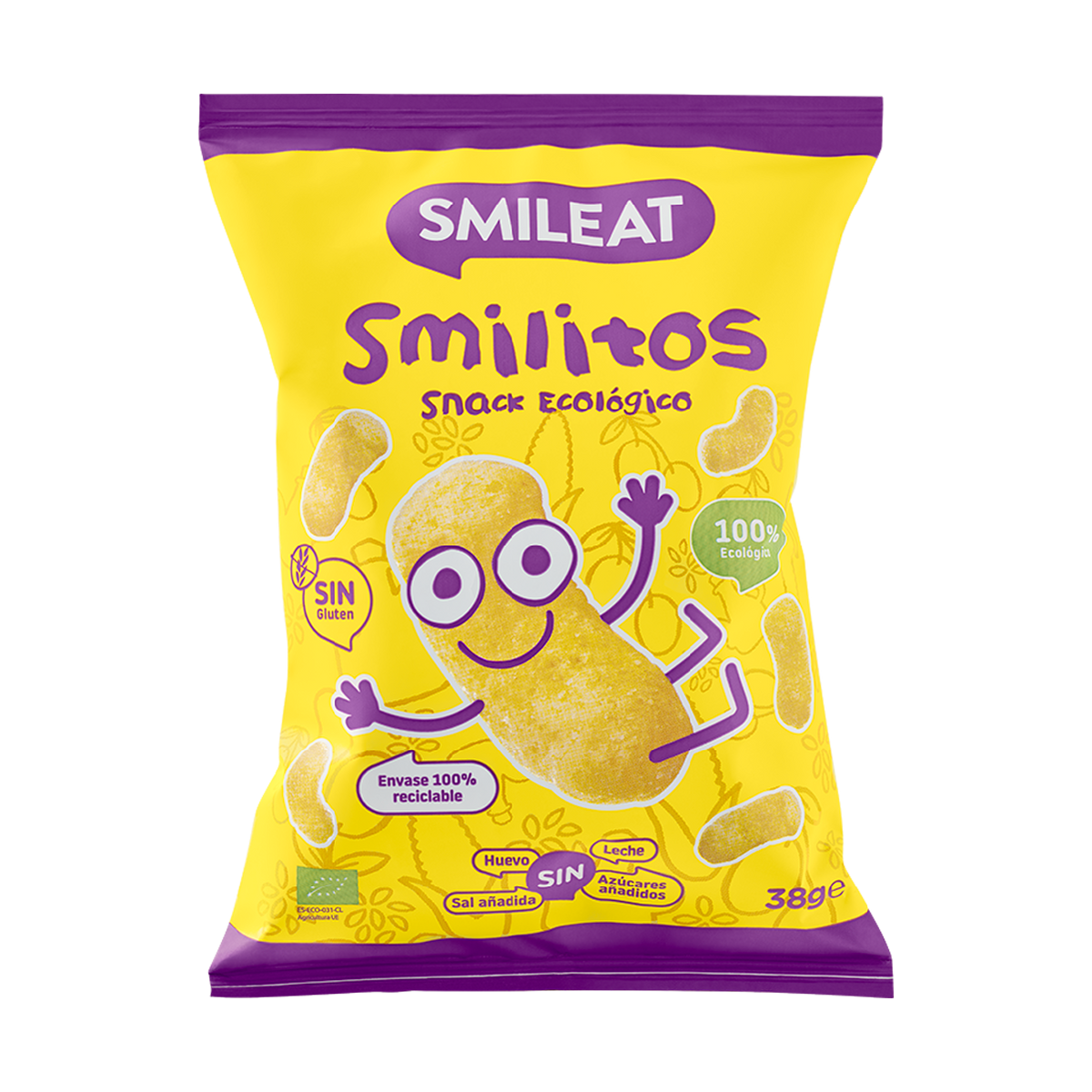 Snack Smilitos Milho Biológico, 38g Smileat