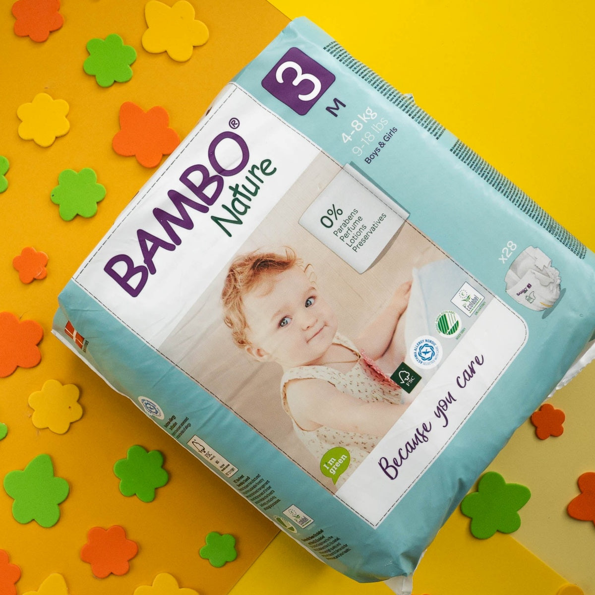 Fraldas Tam.3 (4-8 KG) - 28 unidades Bambo Nature