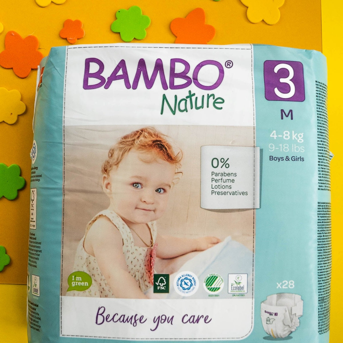 Fraldas Tam.3 (4-8 KG) - 28 unidades Bambo Nature