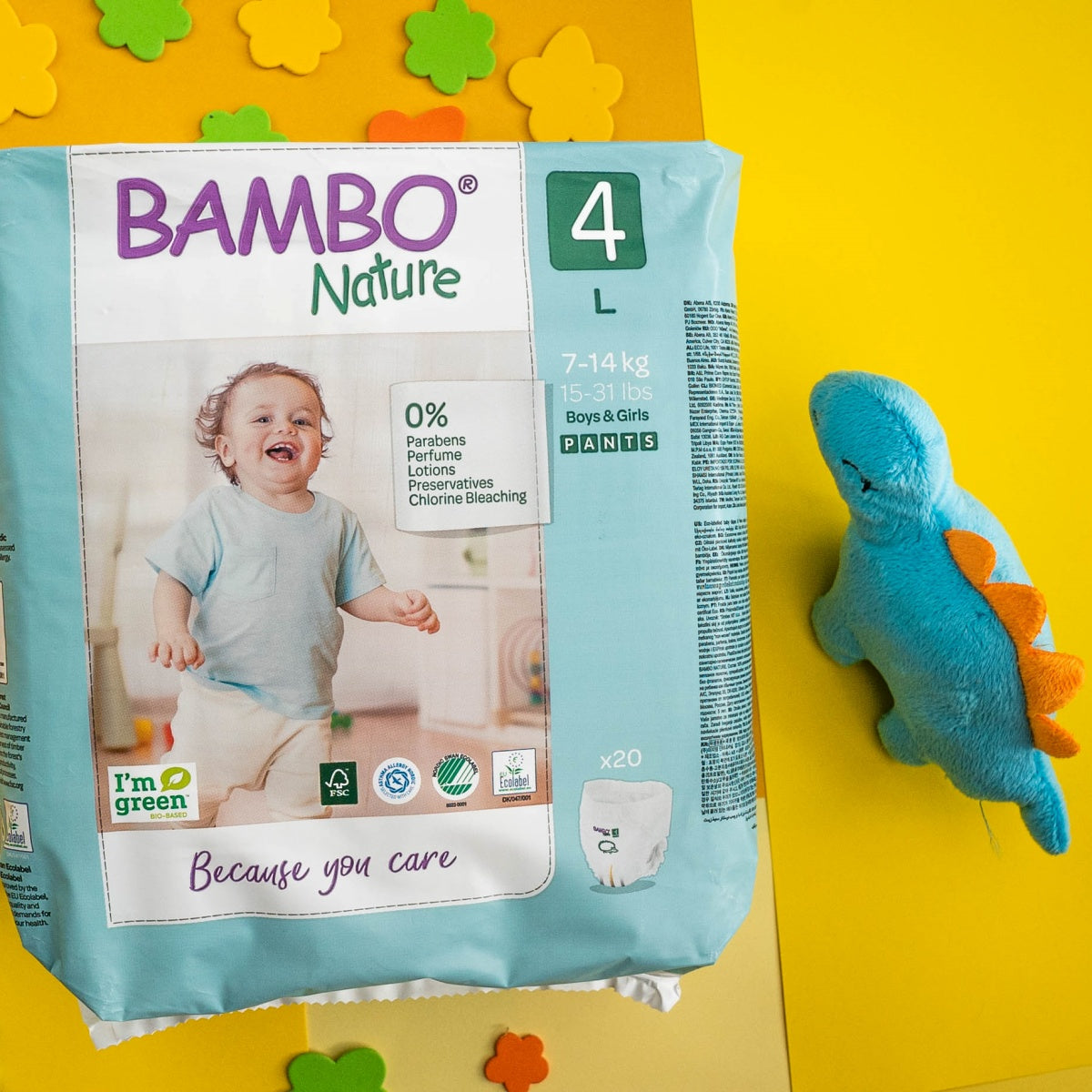 Fralda-Cueca Tam.4 (7-14 KG) - 20 unidades Bambo Nature