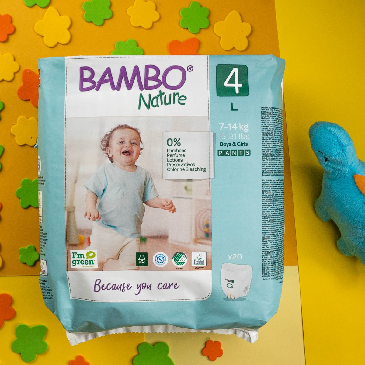 Fralda-Cueca Tam.4 (7-14 KG) - 20 unidades Bambo Nature