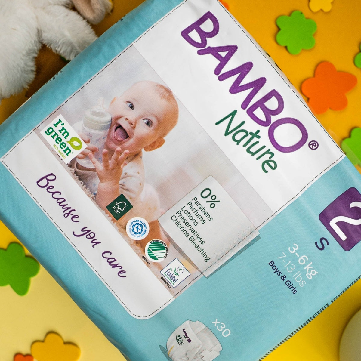 Fraldas Tam.2 (3-6 KG) - 30 unidades Bambo Nature