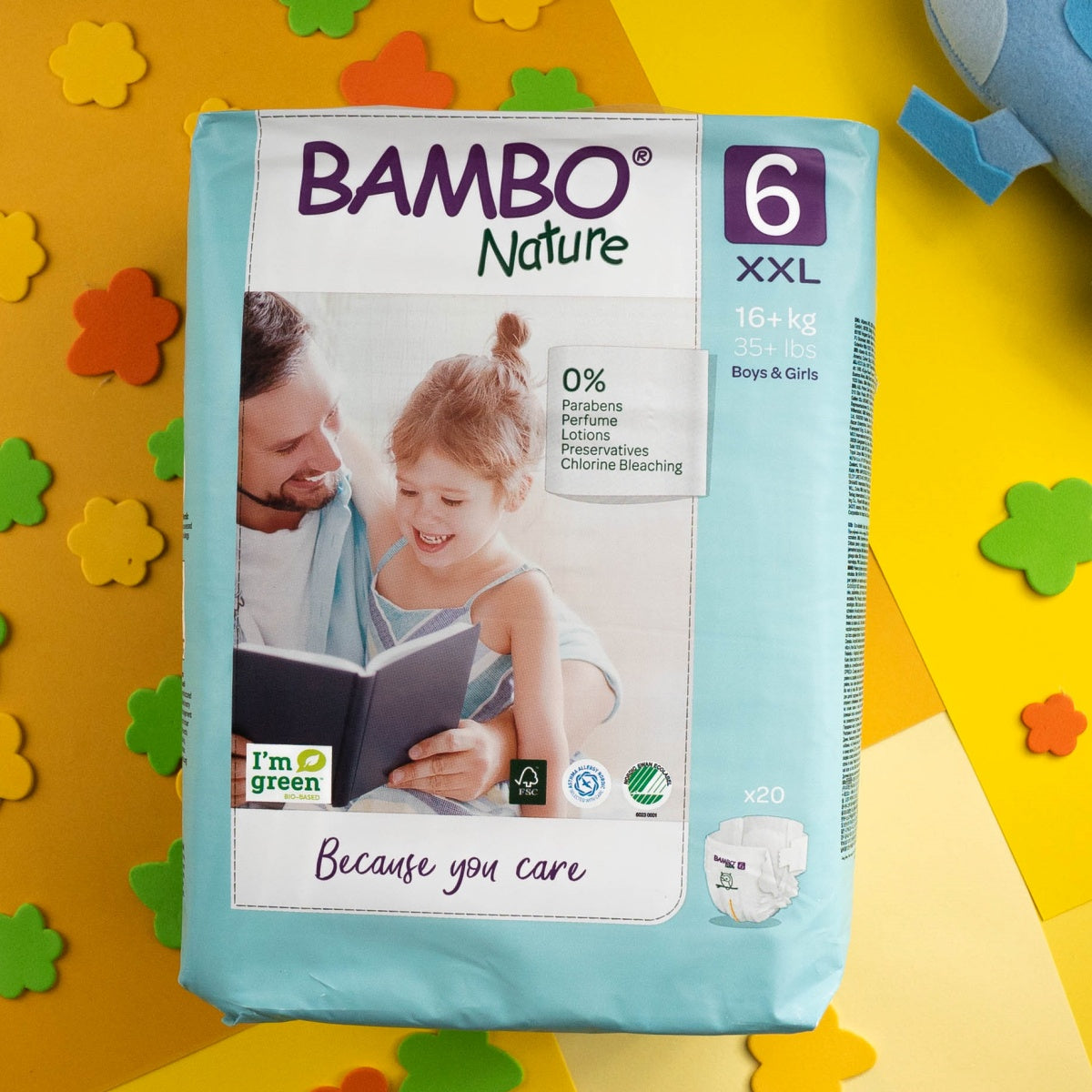 Fraldas Tam.6 (16+KG) - 20 unidades Bambo Nature