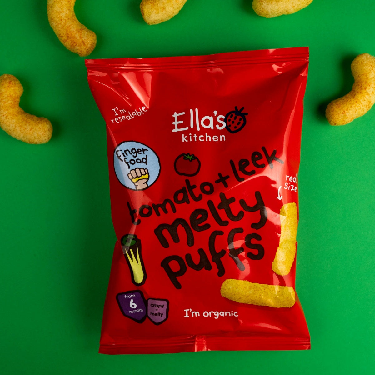 Snack de Tomate e Alho Francês, 20g Ellas Kitchen