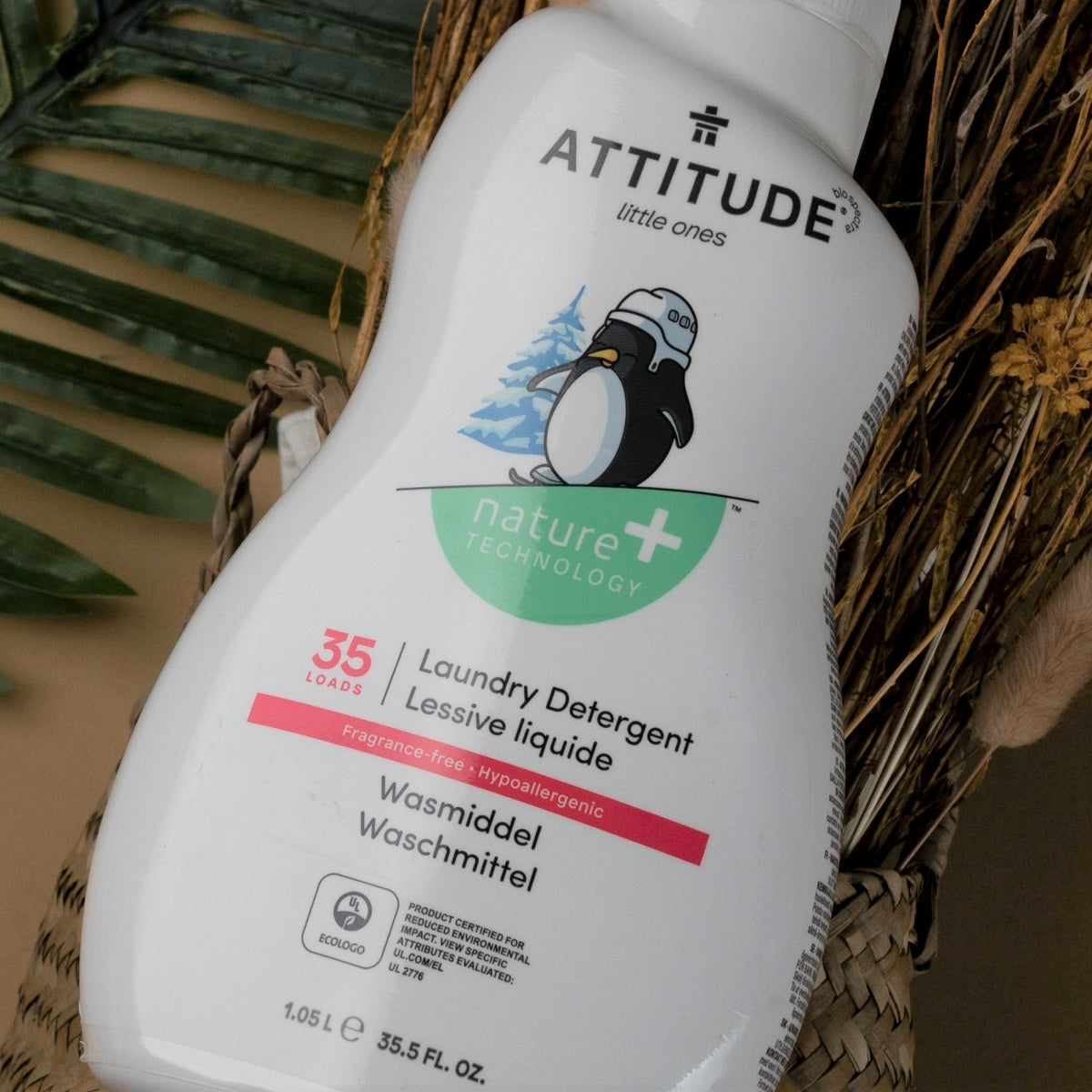 Detergente Líquido Ecológico para Roupa de Bebé - Sem Fragrância, 35 Doses Attitude