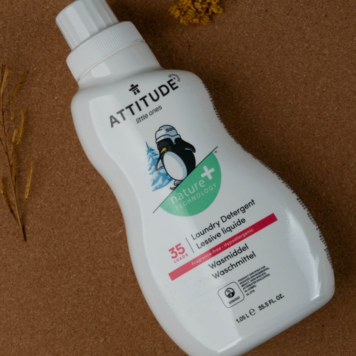 Detergente Líquido Ecológico para Roupa de Bebé - Sem Fragrância, 35 Doses Attitude