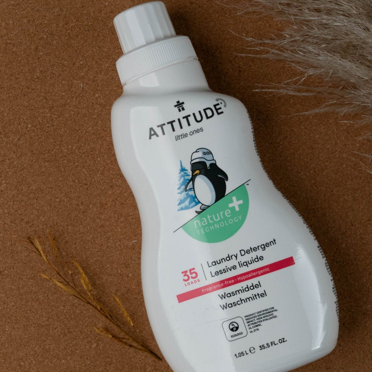 Detergente Líquido Ecológico para Roupa de Bebé - Sem Fragrância, 35 Doses Attitude