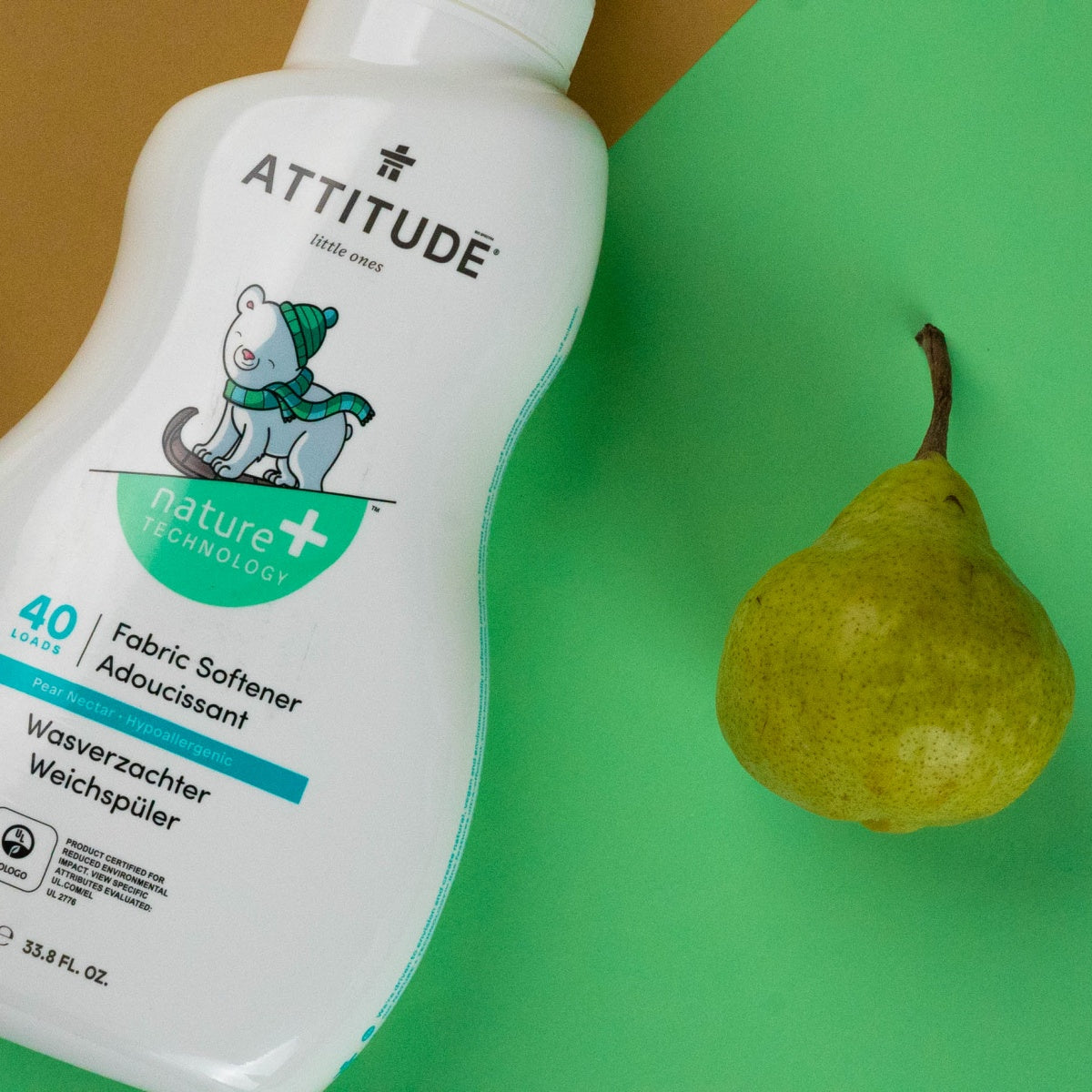 Amaciador para Roupa de Bebé - Néctar de Pêra, 40 Doses Attitude