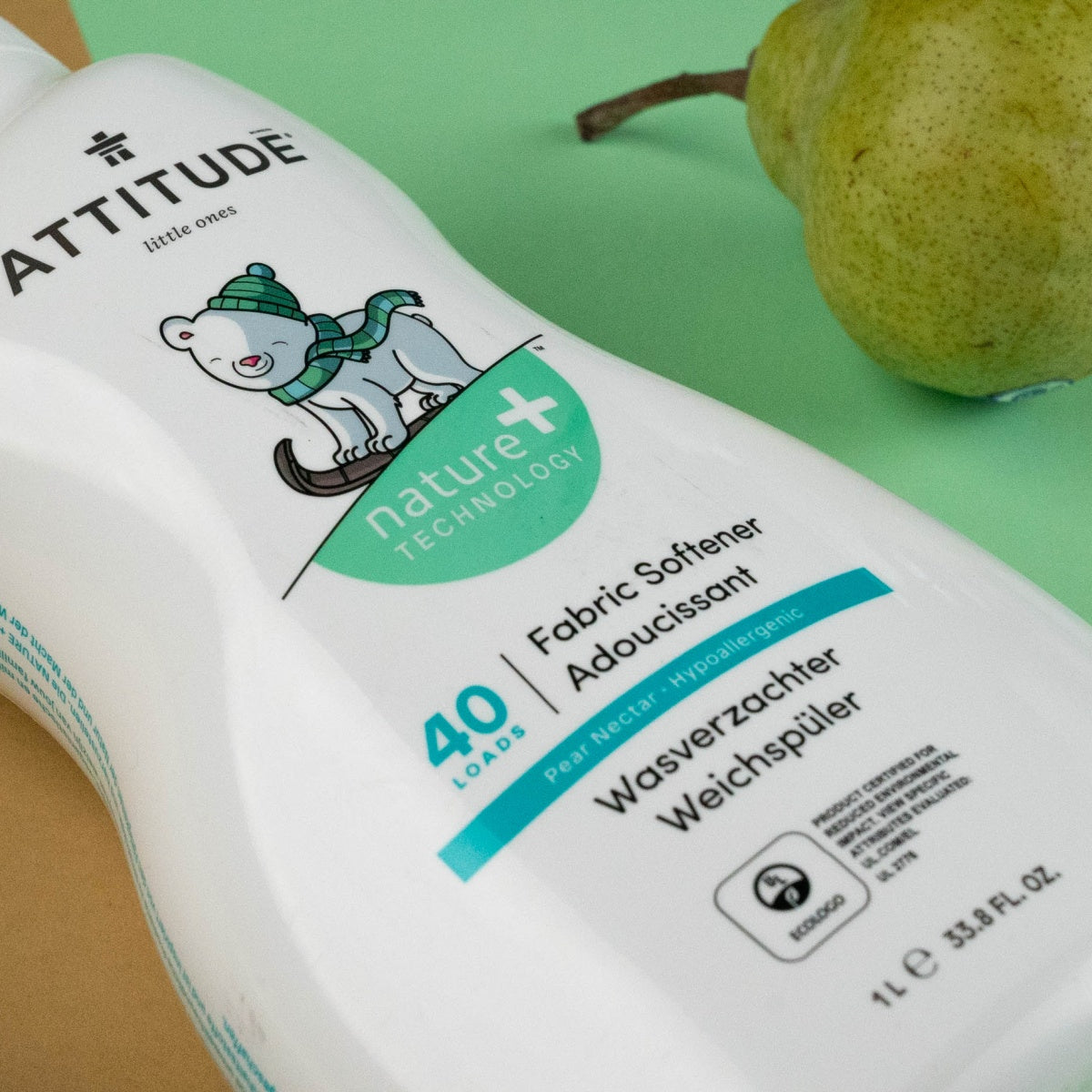 Amaciador para Roupa de Bebé - Néctar de Pêra, 40 Doses Attitude