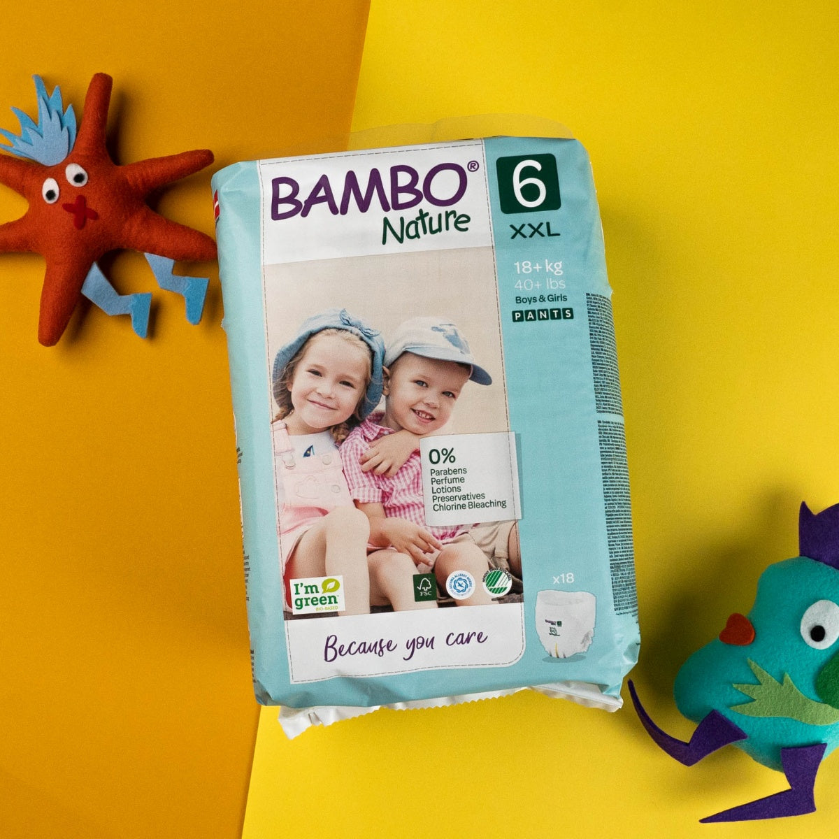 Fralda-Cueca Tam.6 (18+KG) - 18 unidades Bambo Nature