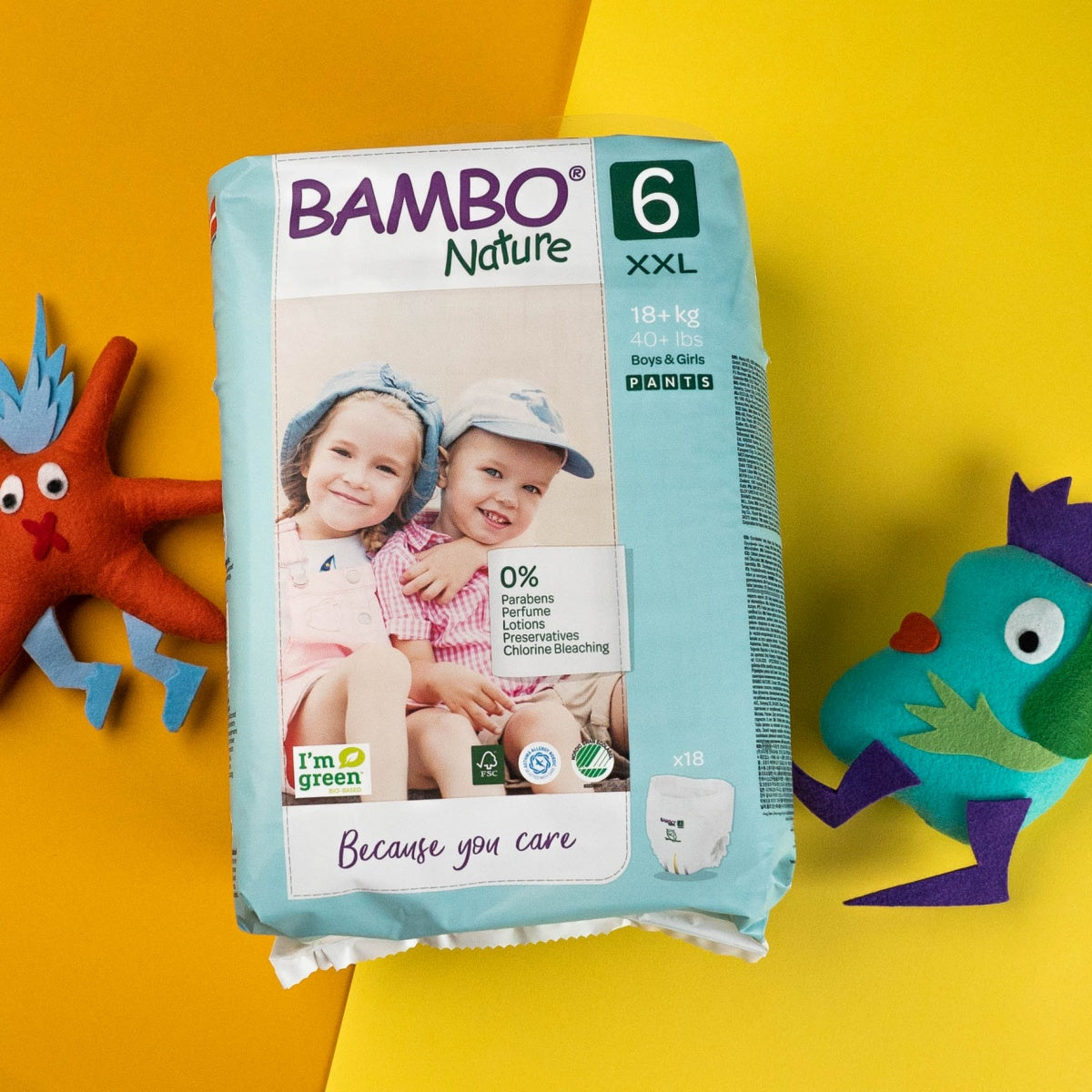 Fralda-Cueca Tam.6 (18+KG) - 18 unidades Bambo Nature