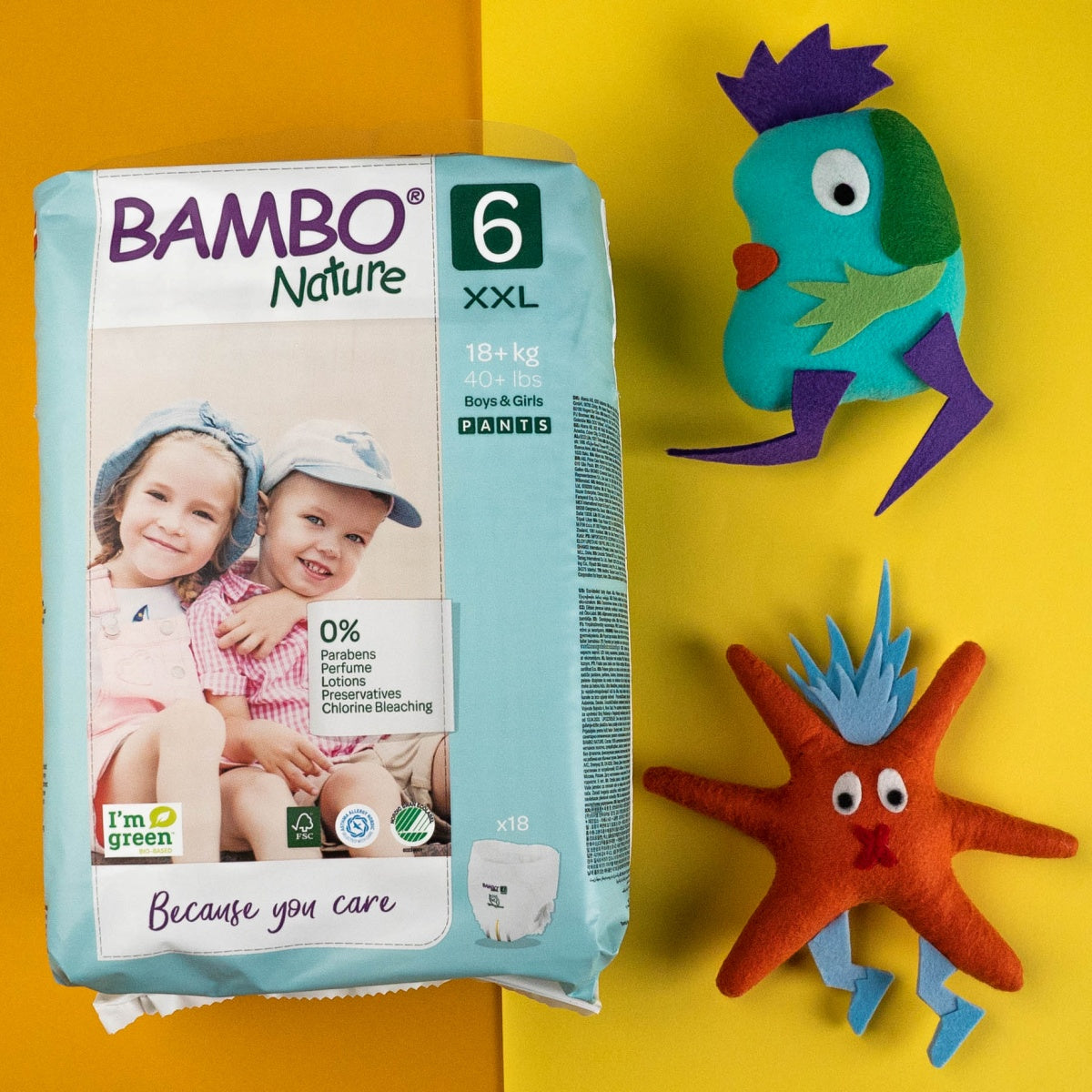 Fralda-Cueca Tam.6 (18+KG) - 18 unidades Bambo Nature