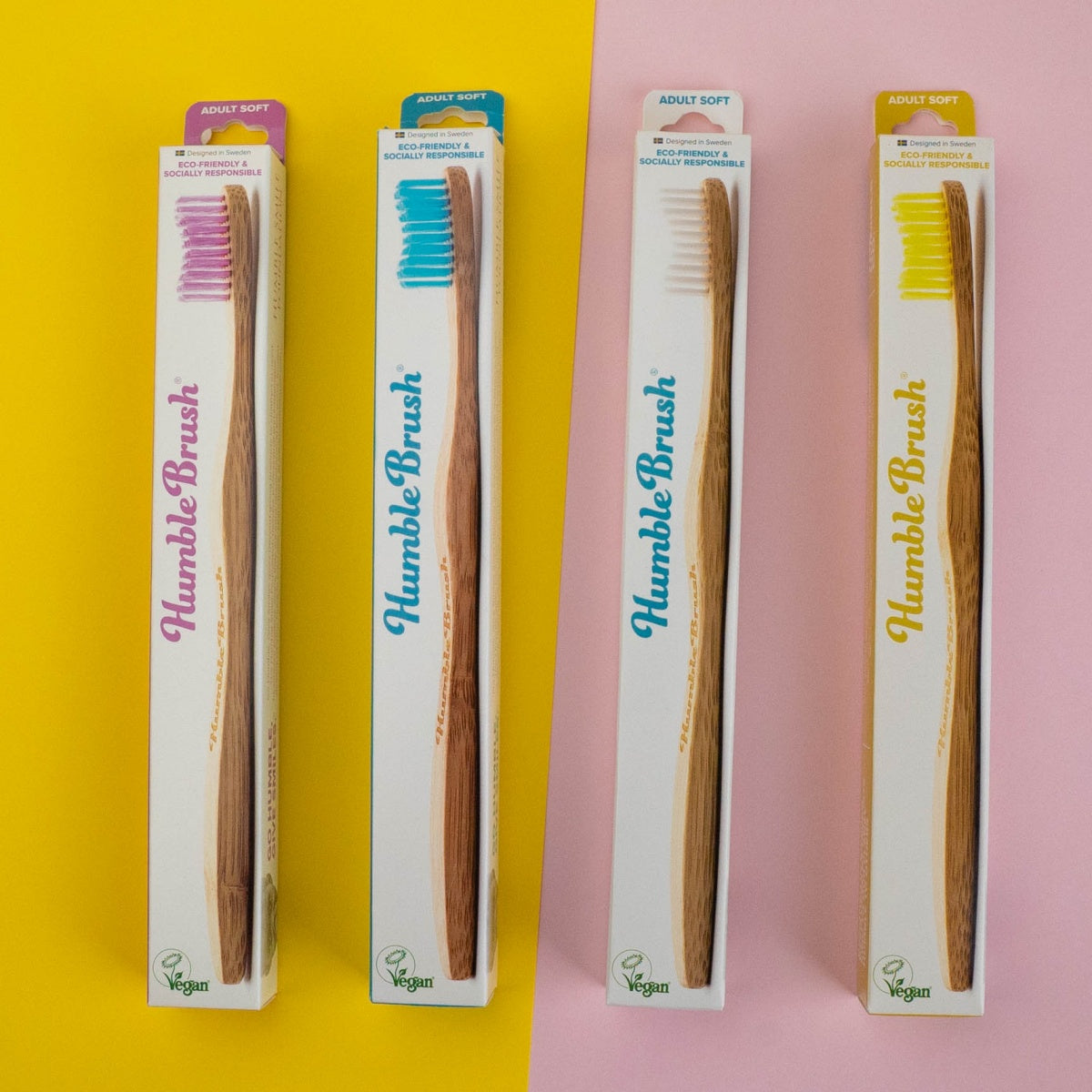 Escova de Dentes Suave em Bambu - Amarelo The Humble Co.