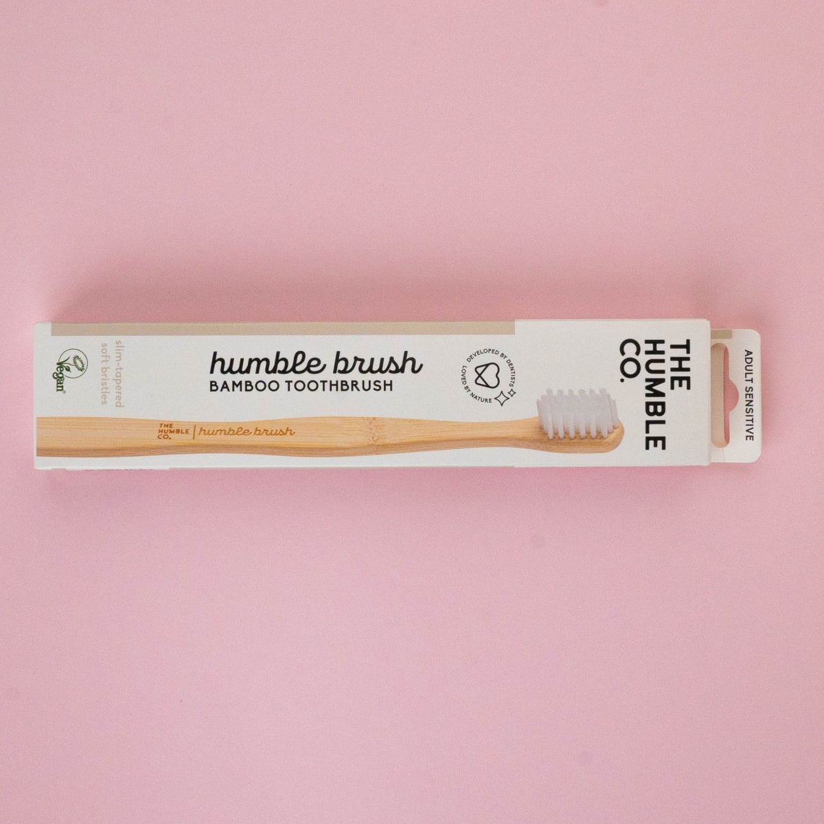 Escova de Dentes em Bambu para Dentes e Gengivas Sensíveis - Branco The Humble Co.