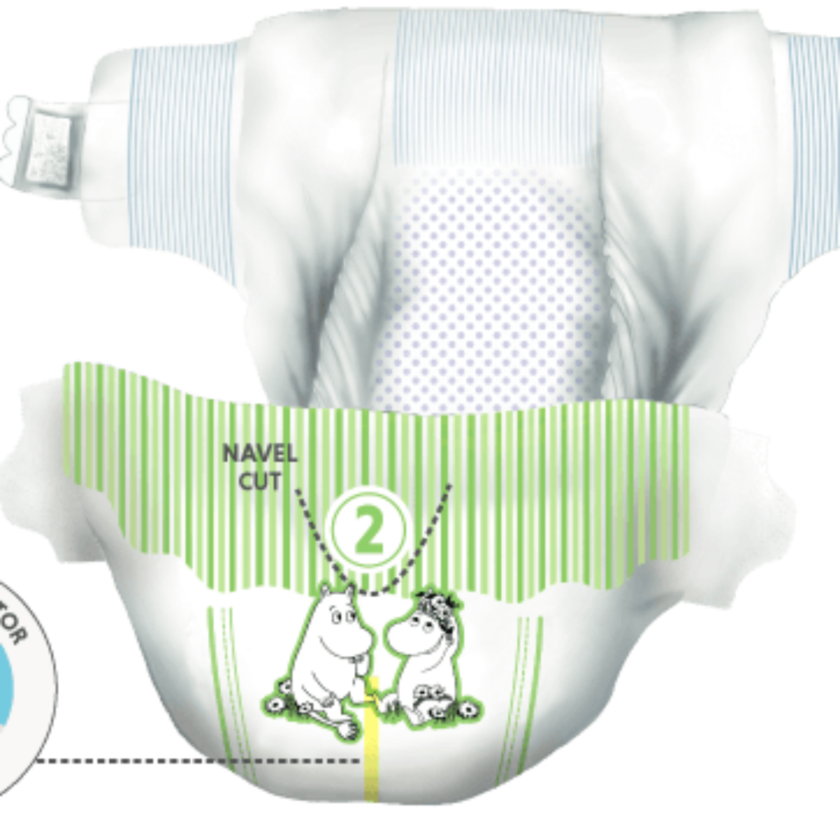 Fraldas Tam. 1 (2-5 kg) - 25 unidades Muumi Baby